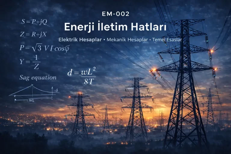 EM-002 Enerji İletim hatları (Temel Esaslar, Elektrik Hesaplar, Mekanik Hesaplar, Elektrik,Mekanik,Kısa Devre Hesapları Uygulama)
