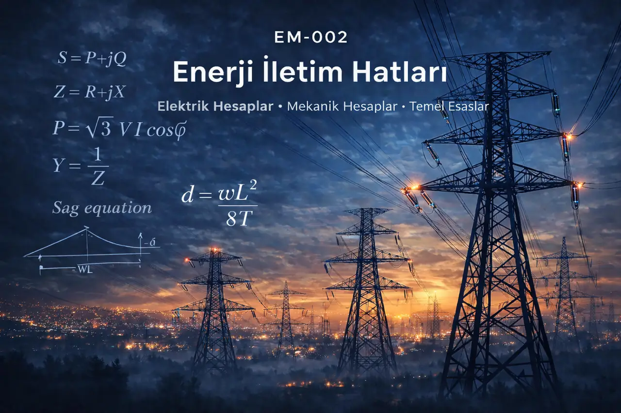 EM-002 Enerji İletim hatları (Temel Esaslar, Elektrik Hesaplar, Mekanik Hesaplar, Elektrik,Mekanik,Kısa Devre Hesapları Uygulama)