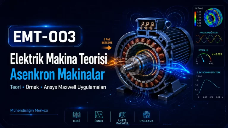 EMT-003 Elektrik Makina Teorisi Asenkron Makinalar (Teori, Örnek, Ansys Maxwell Uygulama))