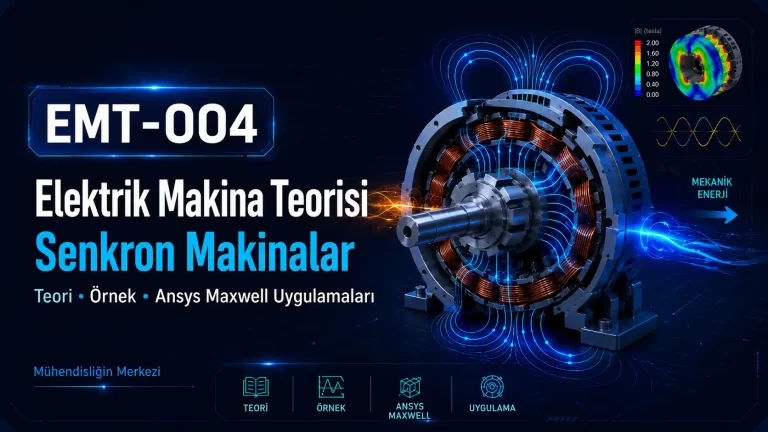 EMT-004 Elektrik Makina Teorisi Senkron Makinalar (Teori, Örnek, Ansys Maxwell Uygulama))
