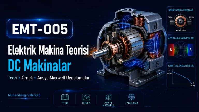EMT-005 Elektrik Makina Teorisi DC Makinalar (Teori, Örnek, Ansys Maxwell Uygulama))